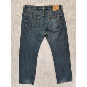Levis 501 Jeans‎ Men 36x32 Original Fit Button Fly Straight Leg Blue Dark Wash